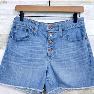 J. Crew Light Blue Denim Button-Front Shorts